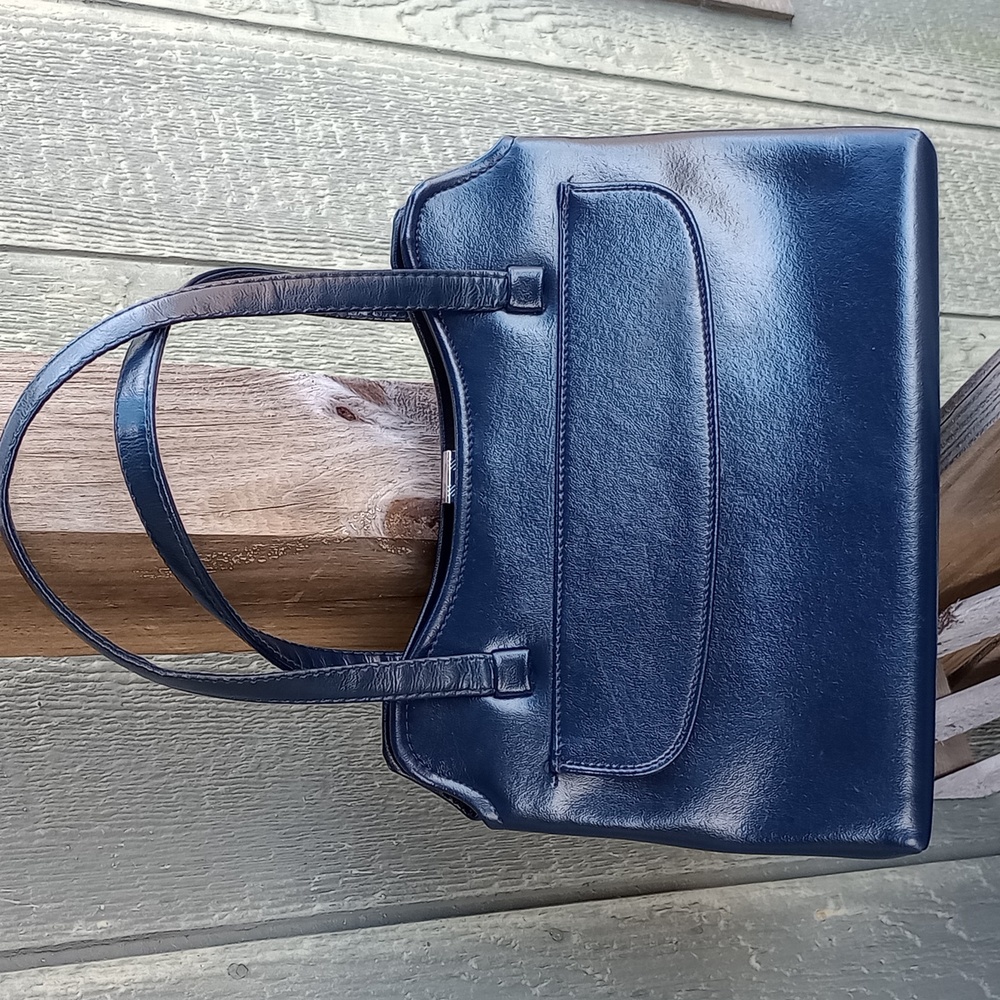 Navy blue handbag